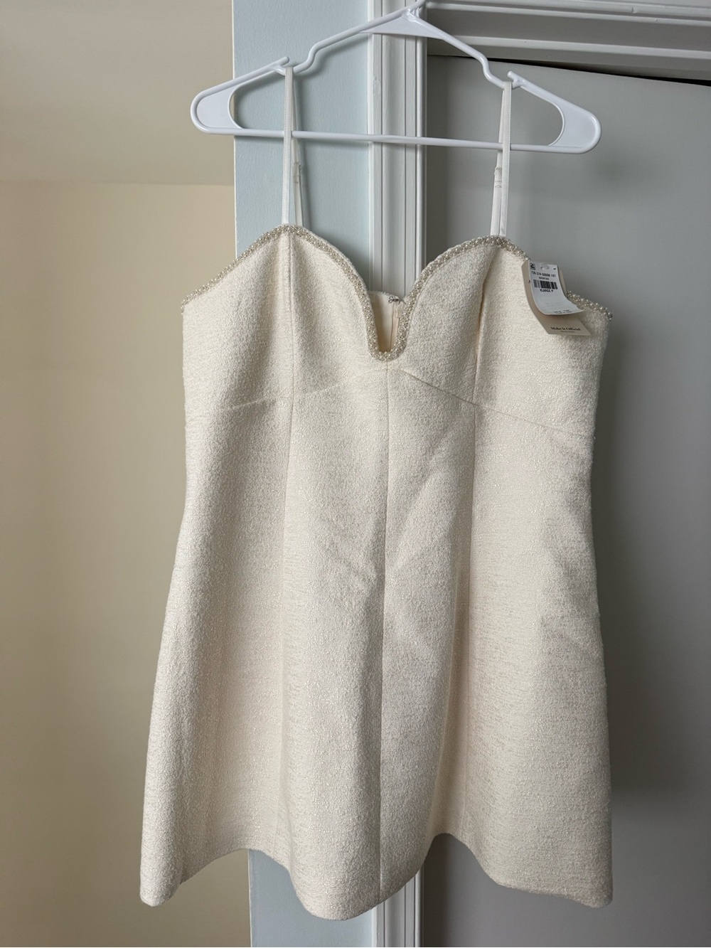 Abercrombie Strapless Ivory Dress with Sweetheart Neckline
